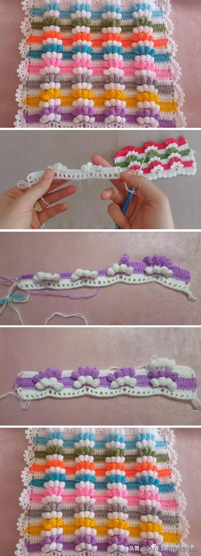 钩织春天的毛衣,钩编春天的花视频