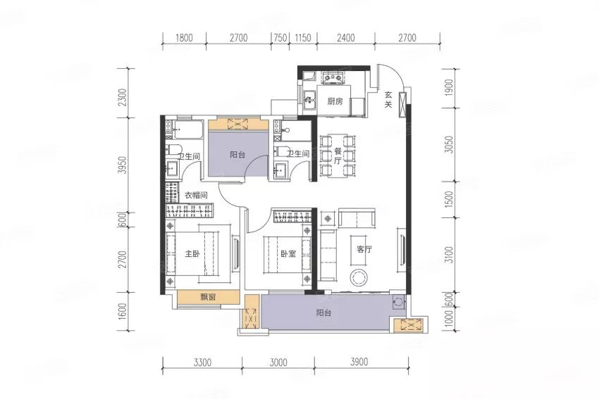 湾田望江府江景房,长沙望城湾田望江府137平方户型