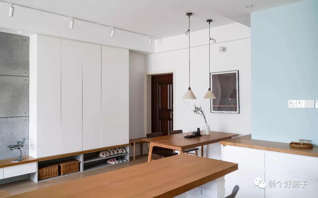 客餐厅吧台书柜一体隔断现代轻奢,客餐一体吧台怎么设计合理