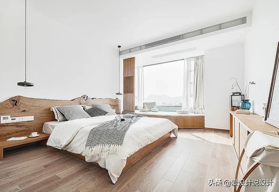 原木是让人清新脱俗的风格,现代简约和原木风混搭