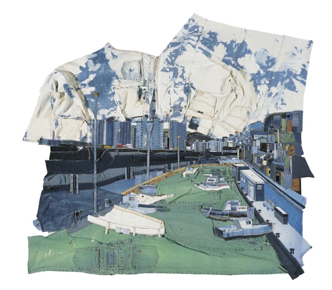 韩国妹子牛仔裤,韩国妹子用牛仔裤作画