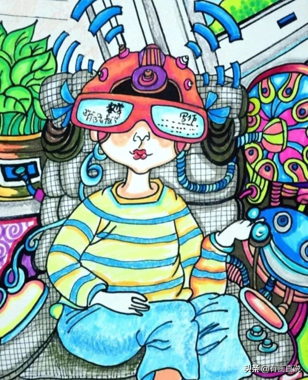 儿童创意画9-12岁,儿童创意画7-8岁创意画入门教程