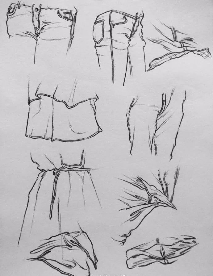 大块衣褶画法,衣褶不好看