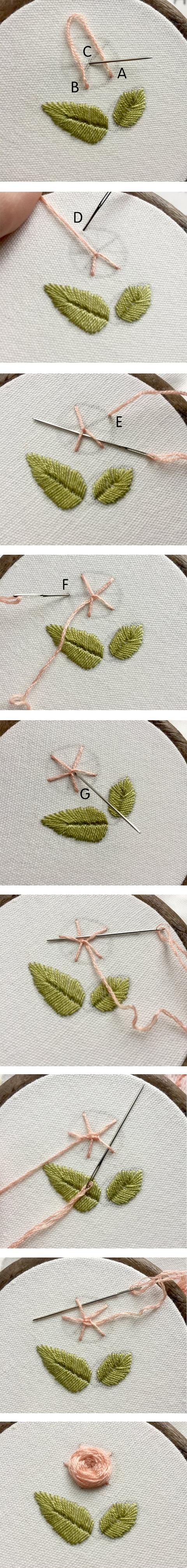 还不会绣玫瑰？学会了这4种基础的刺绣针法，肯定好看！附教程