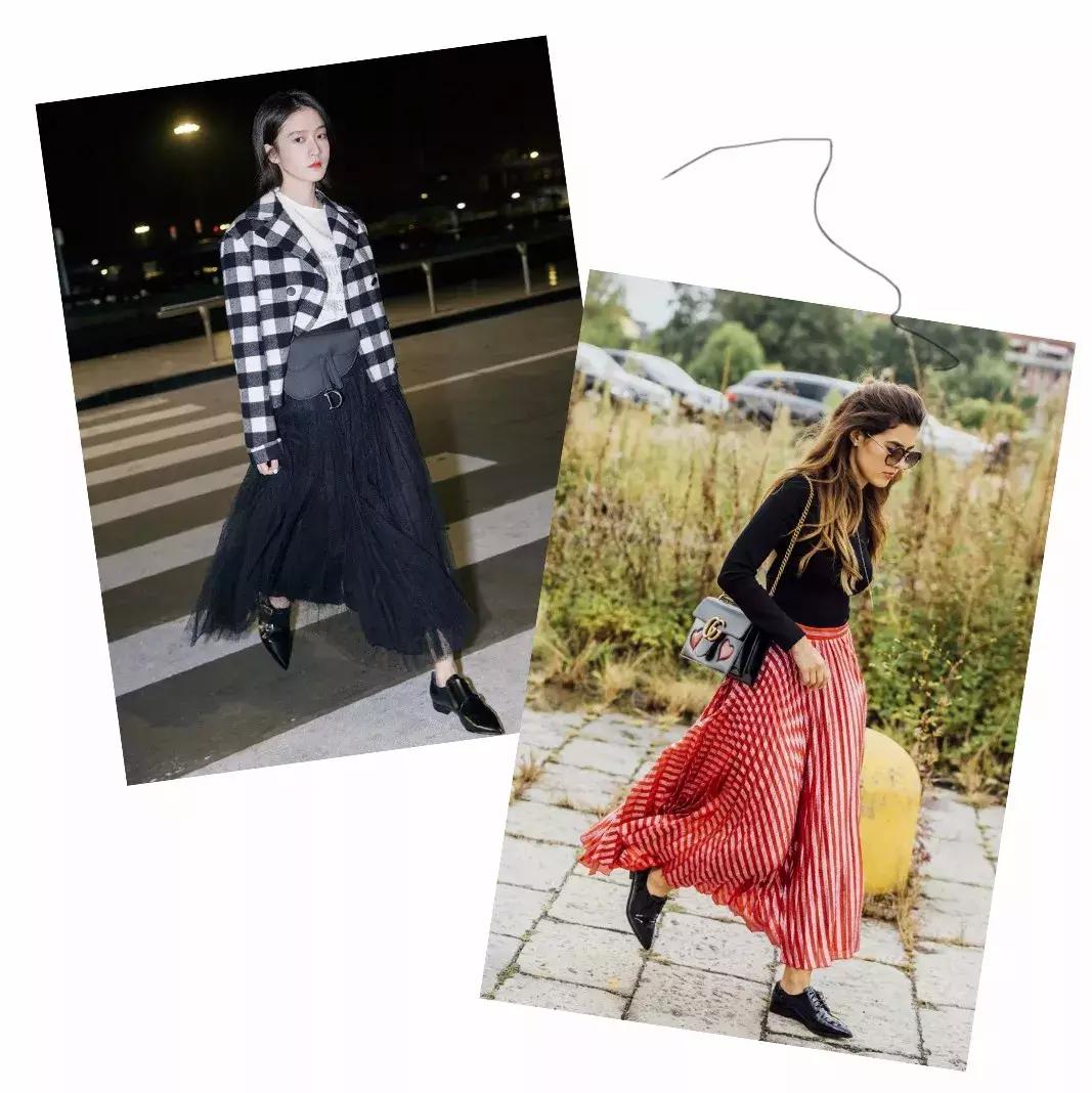 裙子平底鞋,搭黑色平底鞋的裙子怎么搭配