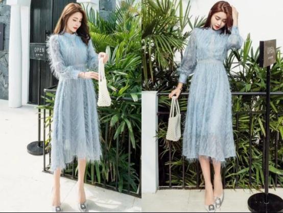 身高160以下的女生,穿仙女裙也能够很有气质