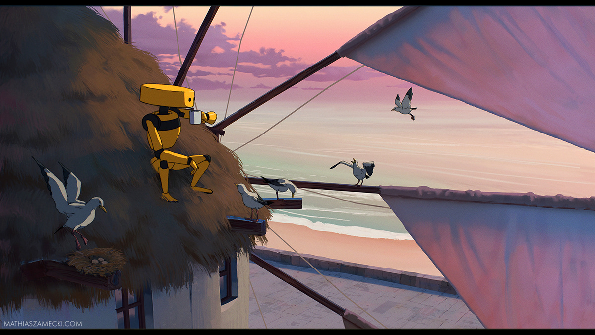 机器人Robo-bee的日常：这是绘本插画还是动漫原画？总之先睹为快