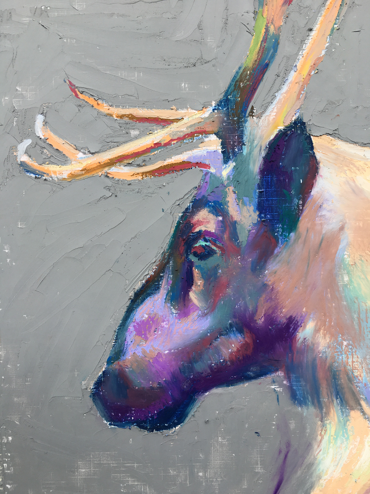 油画棒经典色系绘画雪山,油画棒的神仙画法