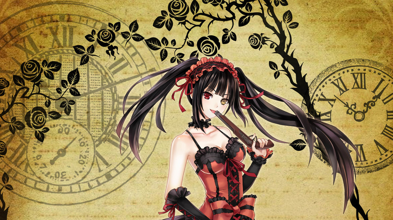 时崎狂三动漫美图壁纸,约会大作战狂三高清壁纸1080p