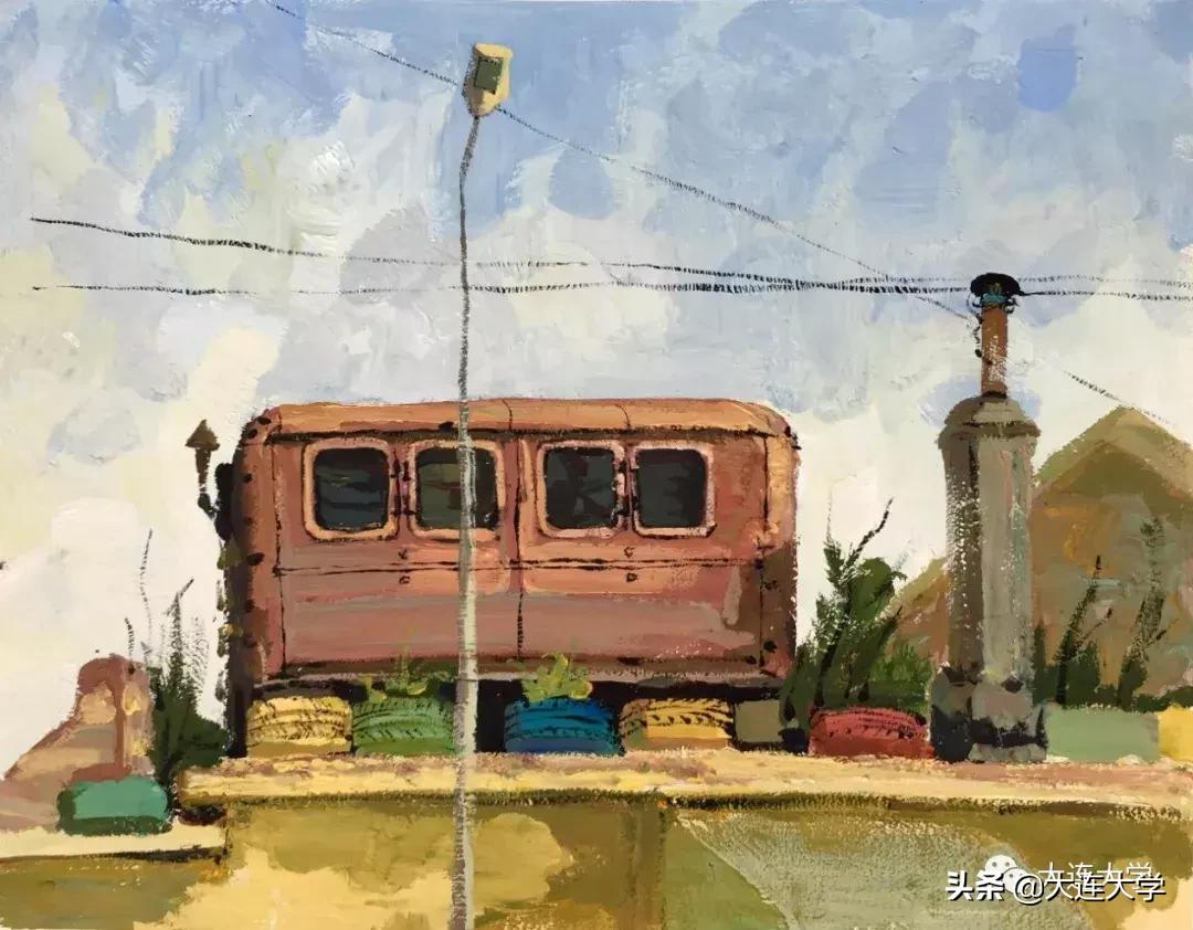 简单又好看的大连画,美丽大连我的家绘画