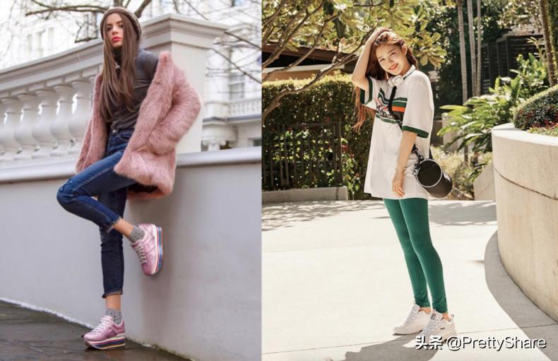 小个子穿运动鞋显高,小个子内增高松糕鞋