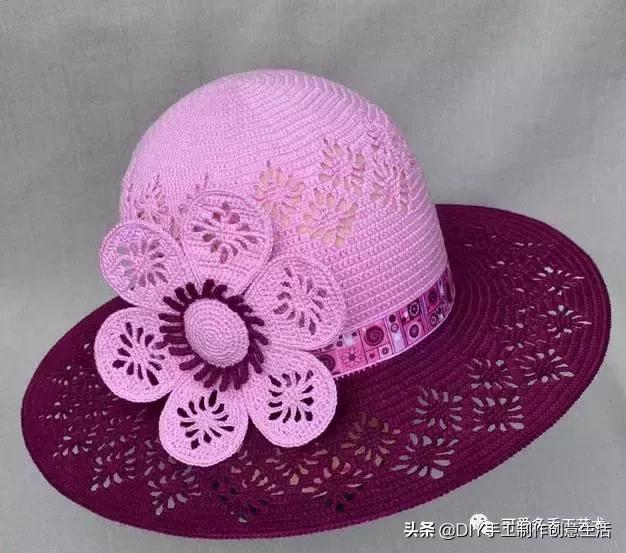 有气质的遮阳帽钩织教程,钩织遮阳帽全教程