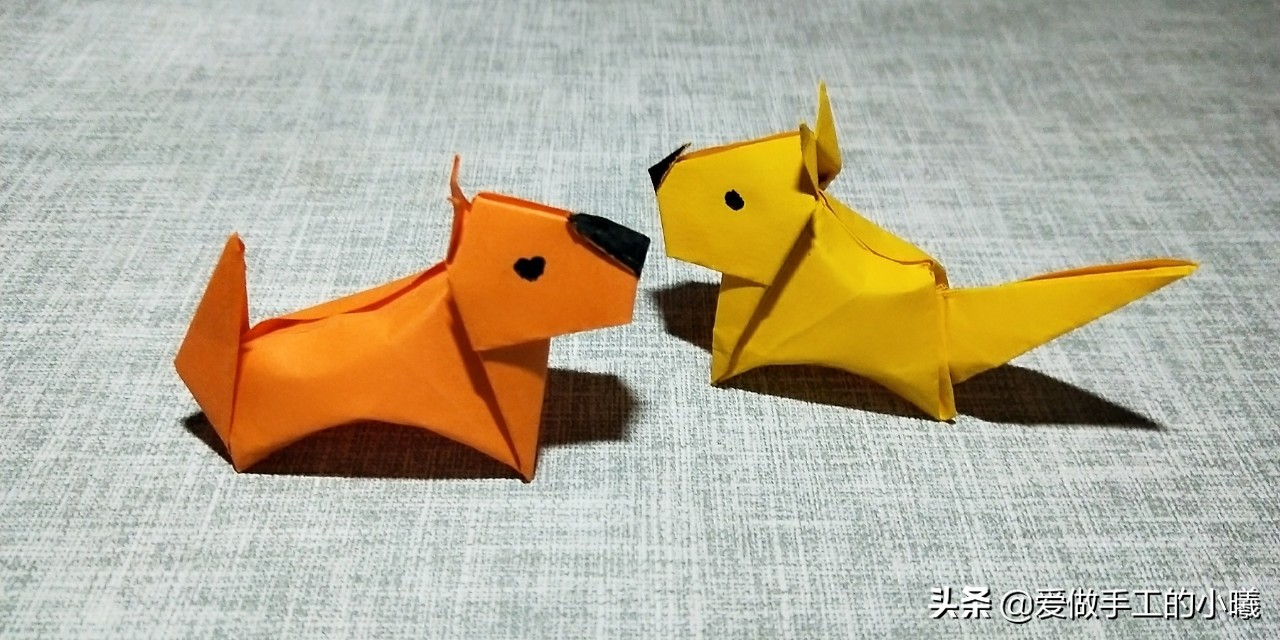 小狗折纸简单折法,简单折纸小狗
