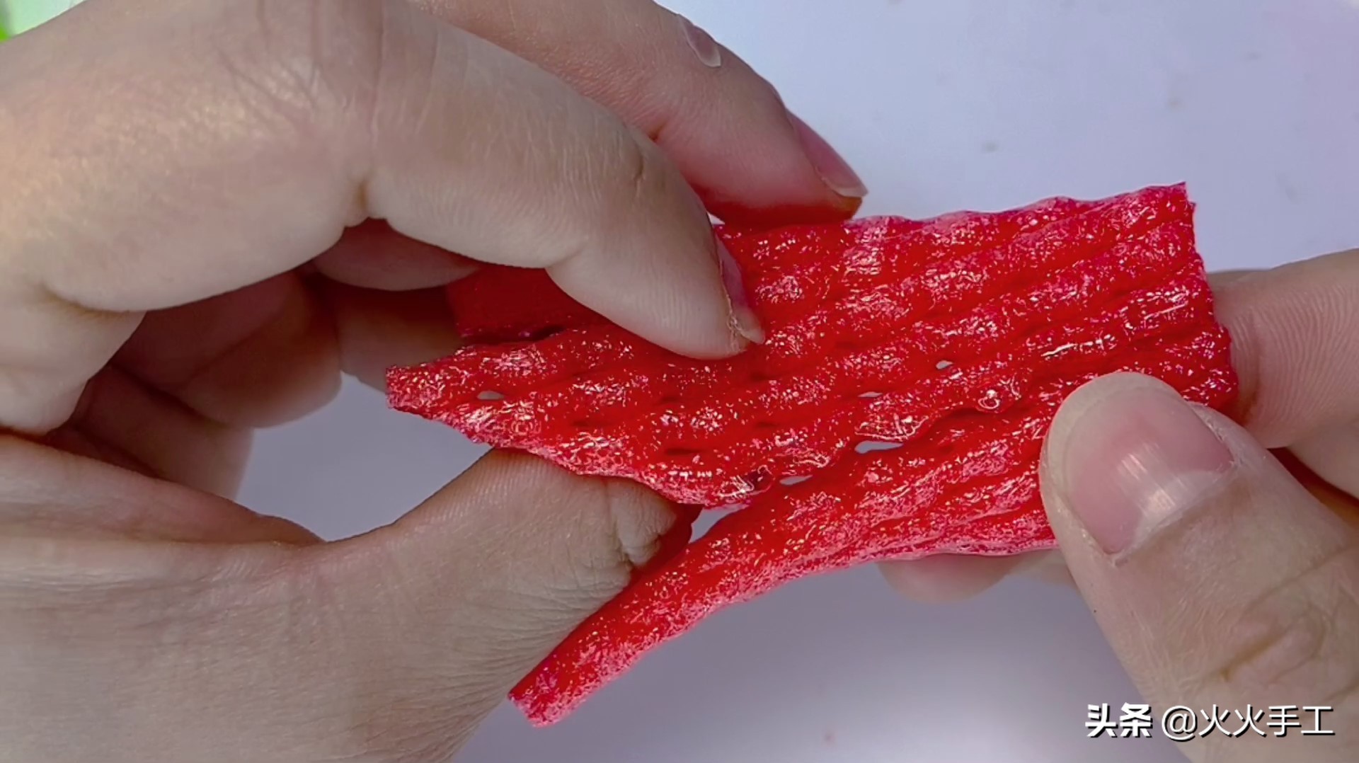 超简单的儿童手工水果网,适合女生做的水果小手工