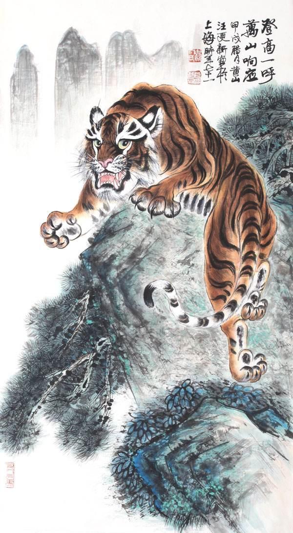 画坛“鱼虎双王”——他画鱼,鱼活;他画虎,虎威