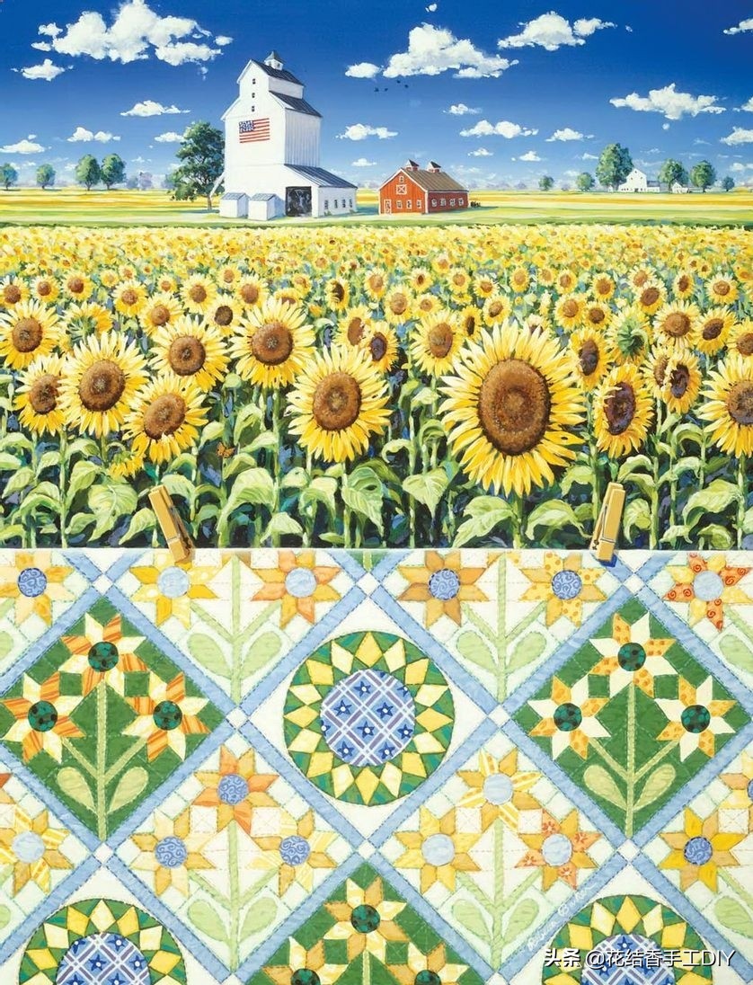 20款漂亮的拼布被子,假的豆腐块被子