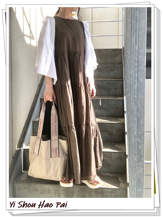 40至50时尚连衣裙穿搭,日系百褶连衣裙穿搭