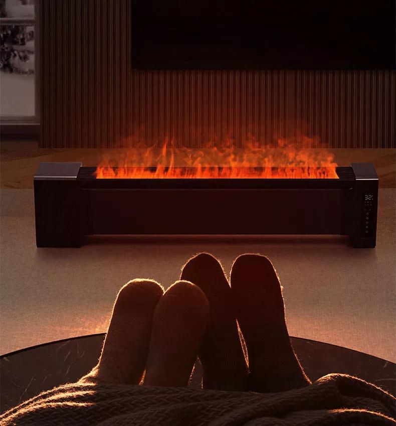 艾美特仿真火焰取暖器,艾美特火焰款取暖器闪亮