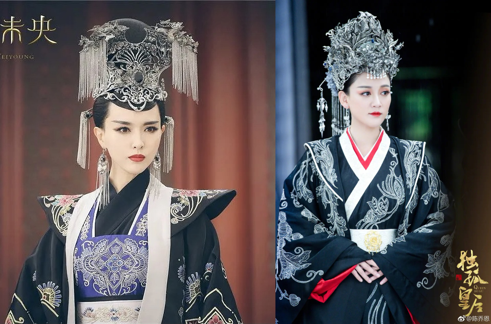 有齐刘海的古装编发,无刘海古装发型编发