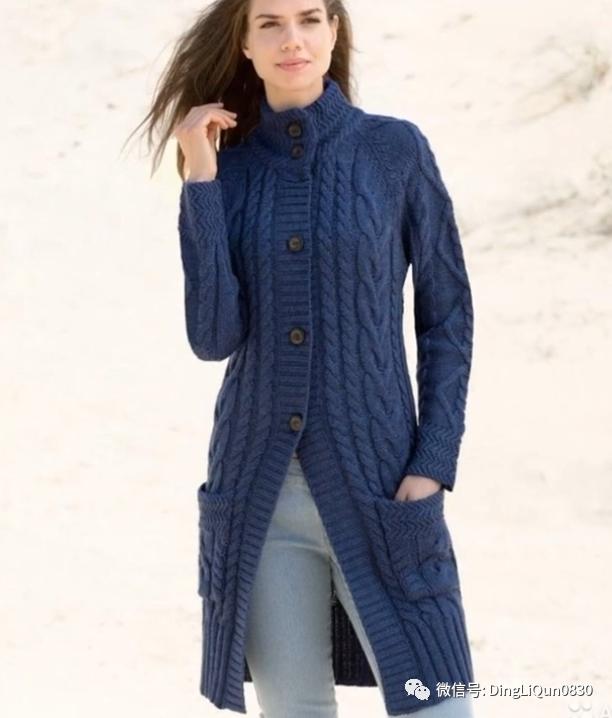 春秋针织女装长款开衫外套,加肥加大针织开衫外套长款