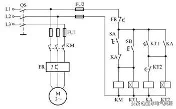 电动机综合保护器电路图及接线图,两台电动机顺序启动逆序停止电路图