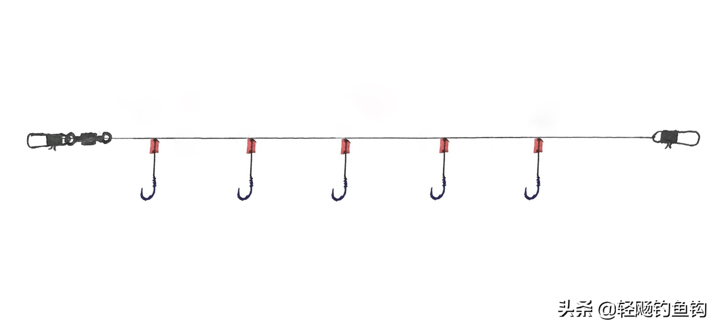 抛竿串钩线组绑法视频教程,抛竿的大肚漂线组能用于串钩吗