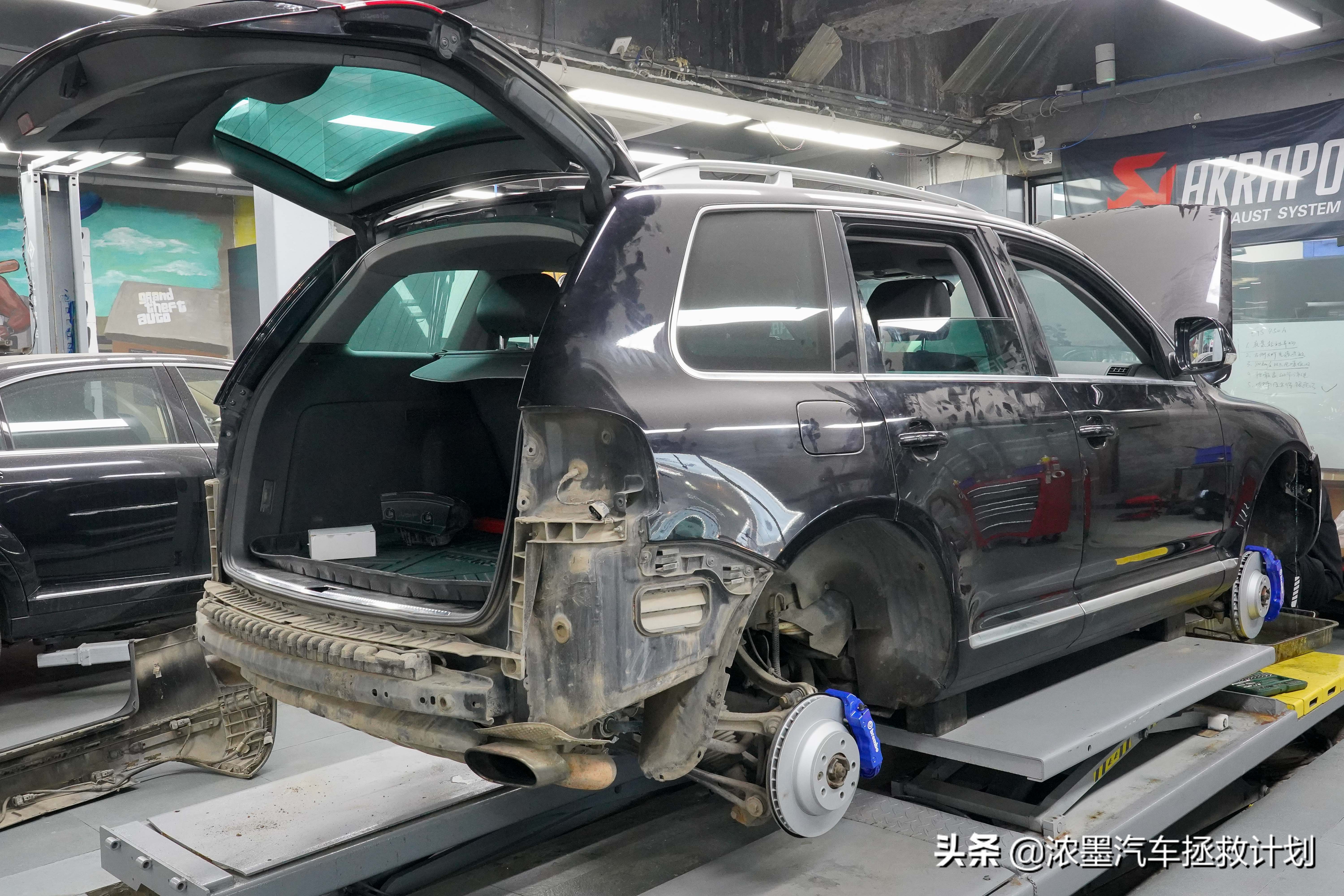 09款途锐全车修复翻新,完美修复一台即将报废的途锐