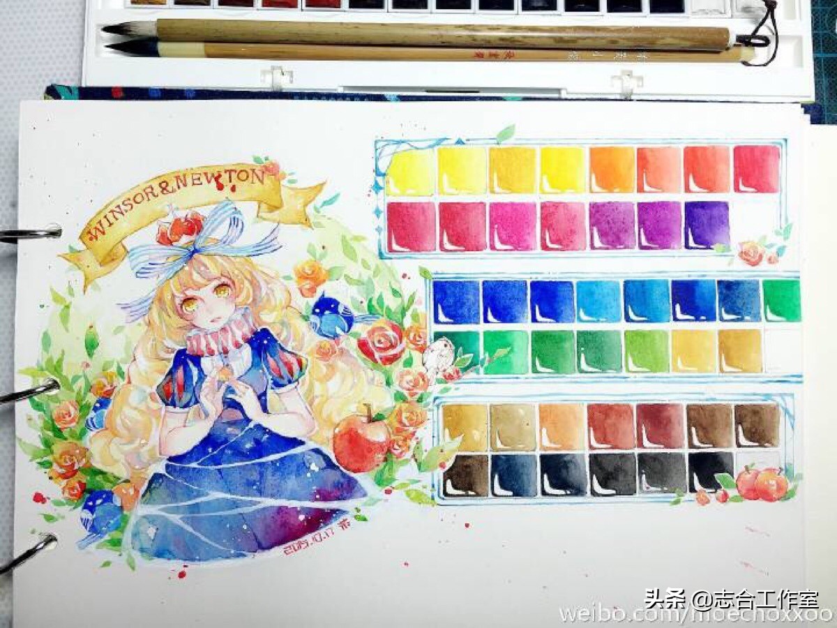 烧钱水粉画,水彩颜料省钱