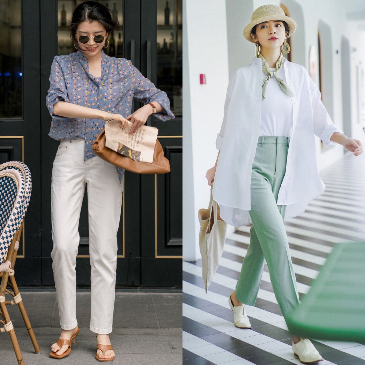 三木军绿色衬衫穿搭,三木衬衫烟管裤