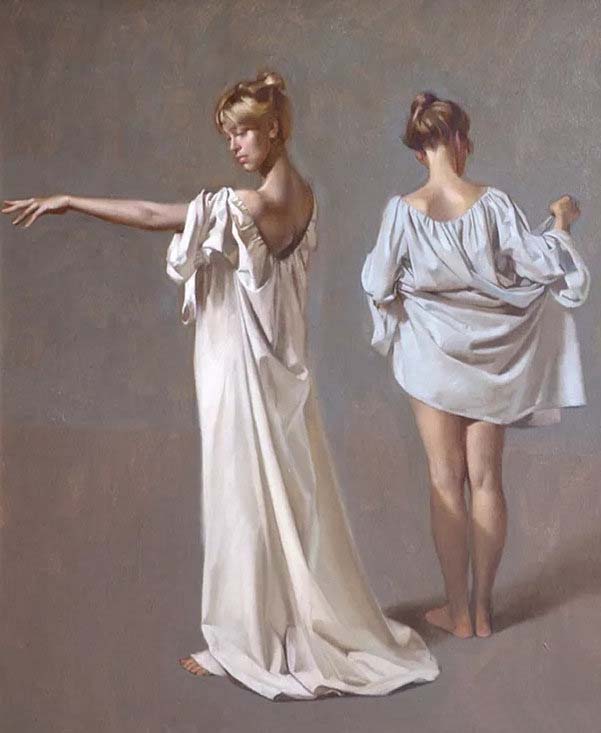 外国近代女油画,现代油画女人照片