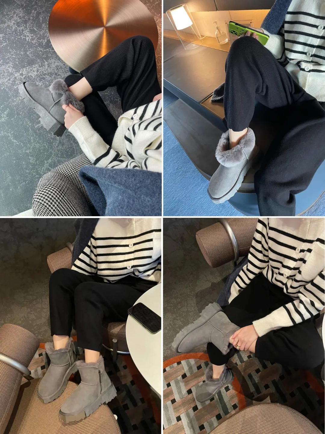 温暖雪地靴冬季怎么搭才美,舒适时尚秋冬雪地靴