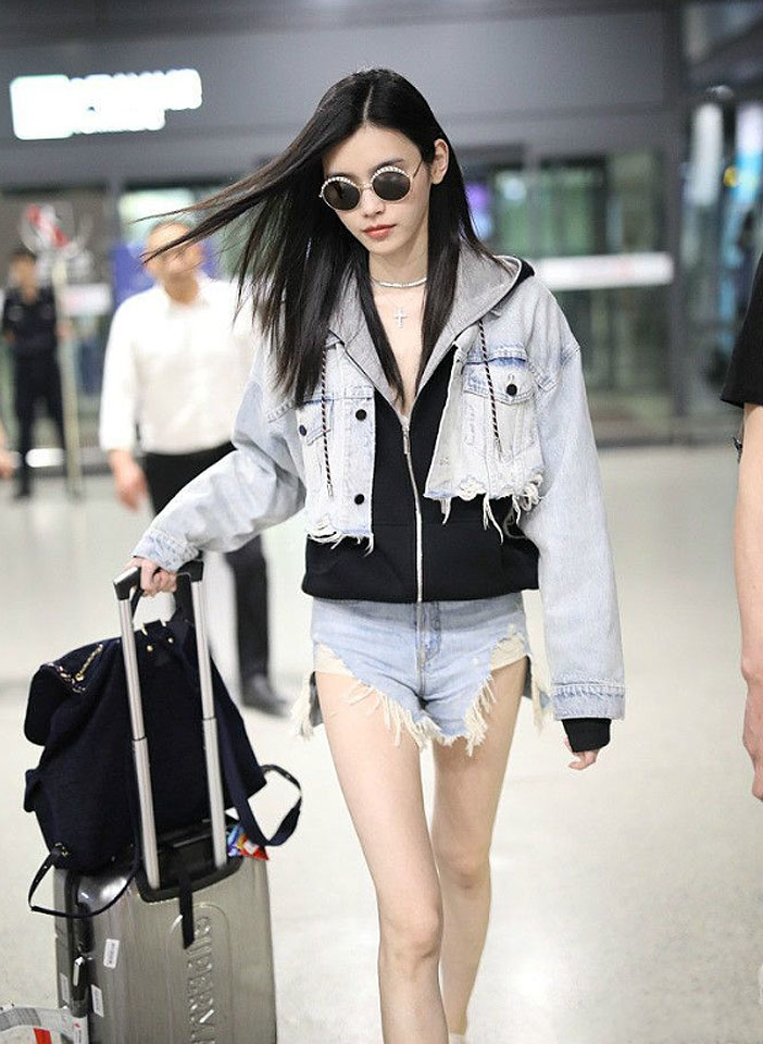 女装牛仔短裤微胖,微胖女生穿搭120斤显瘦短裤测评