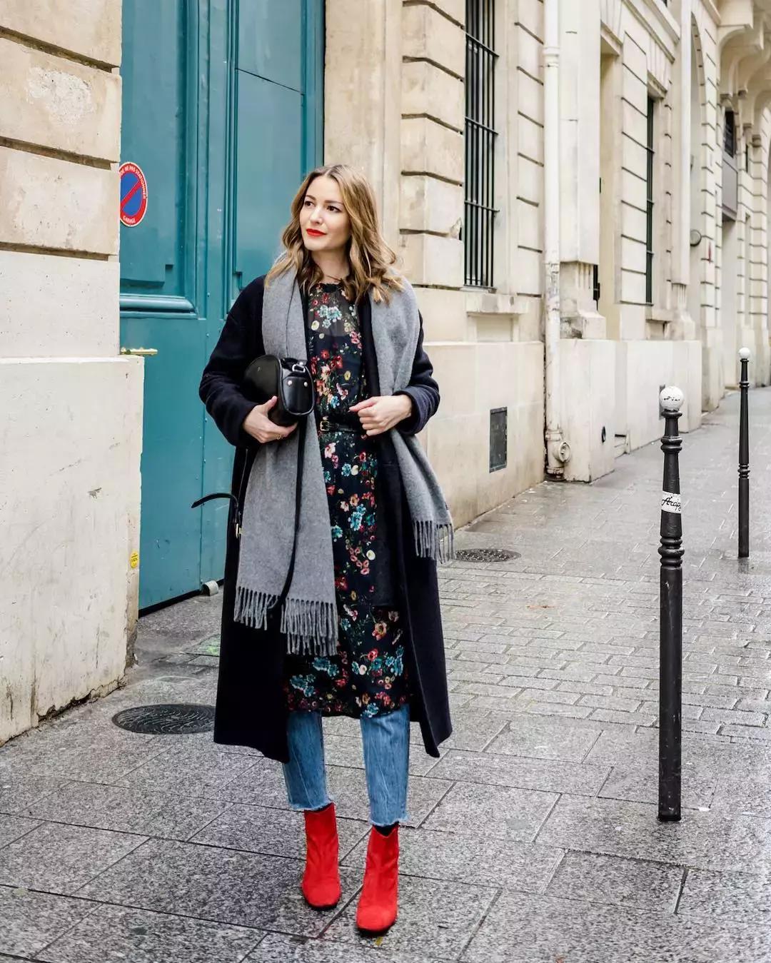 方领连衣裙冬天怎么穿,冬天也能穿的裙子