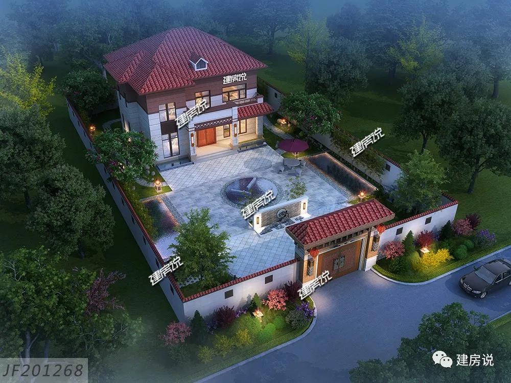 30万起建庭院别墅，百万豪宅既视感，村里的人都看呆了