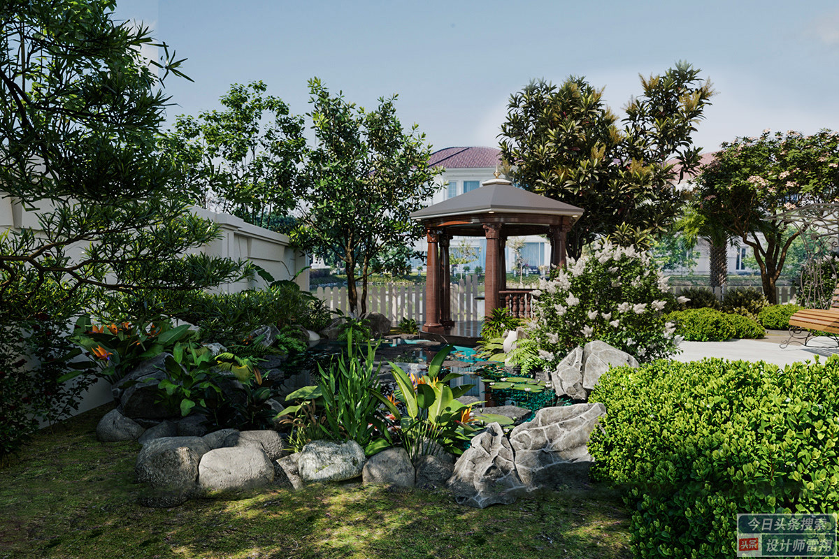 第五代住房空中庭院可停车,带停车位的小庭院设计效果图