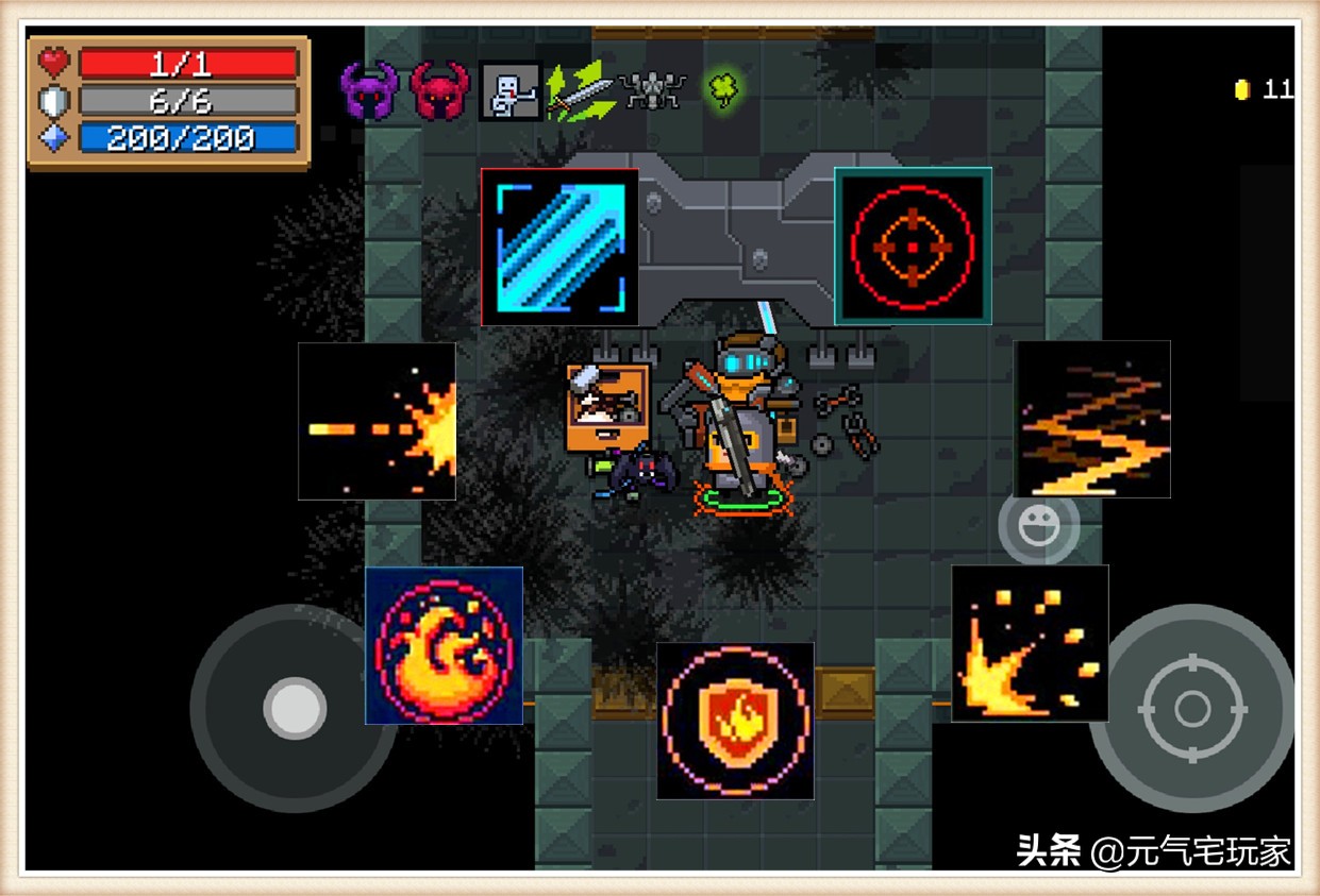 元气骑士哥布林祭司的红武,元气骑士紫色与红色武器合成