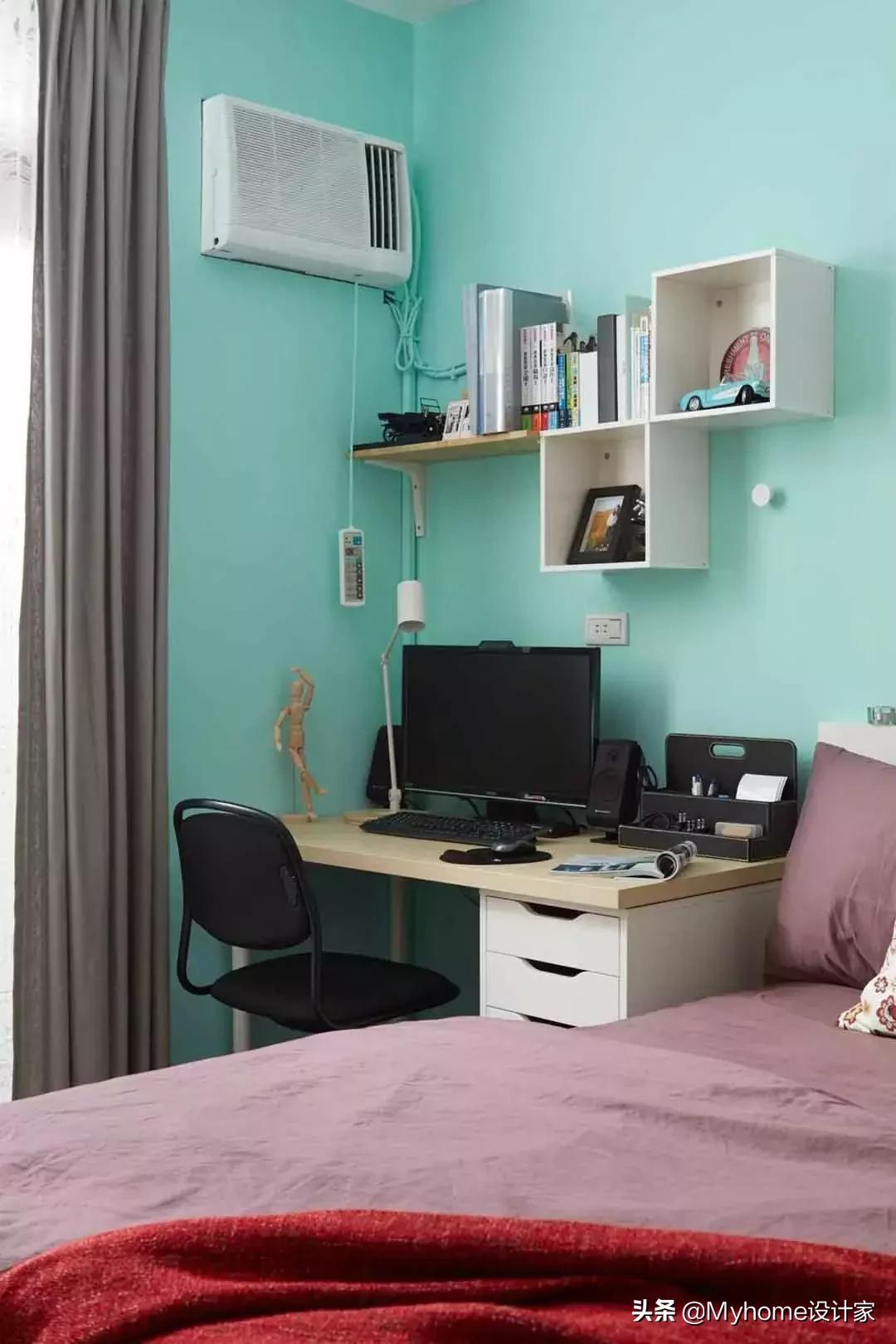 宜家旧房改造翻新书房,宜家书桌梳妆台