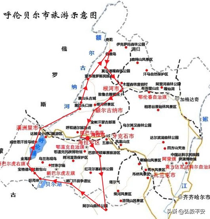 北京内蒙古自驾游攻略路线图,青岛内蒙古自驾游最佳路线图