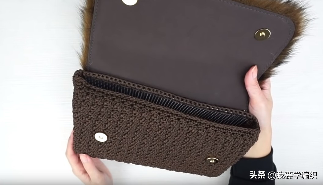 朋友说它比买的包更好看,高级感十足的环保皮草包,自己钩一个吧