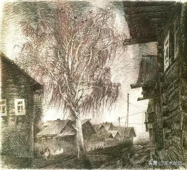 德国风景素描大全,东欧风景素描