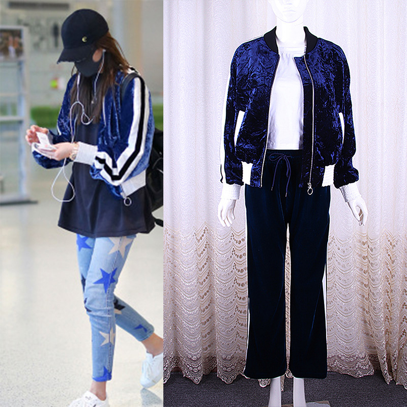 每个女人都爱穿丝绒韩版上衣,这几款更能穿出唯美感