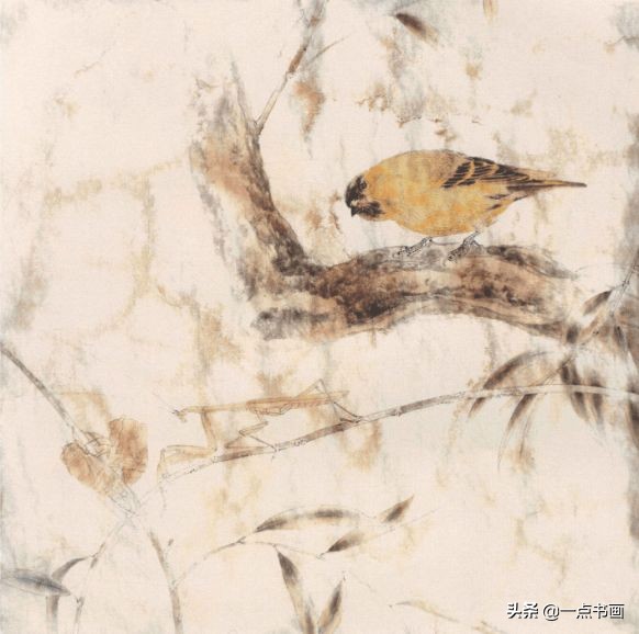 工笔斗方花鸟画图片,工笔花鸟画白描水仙