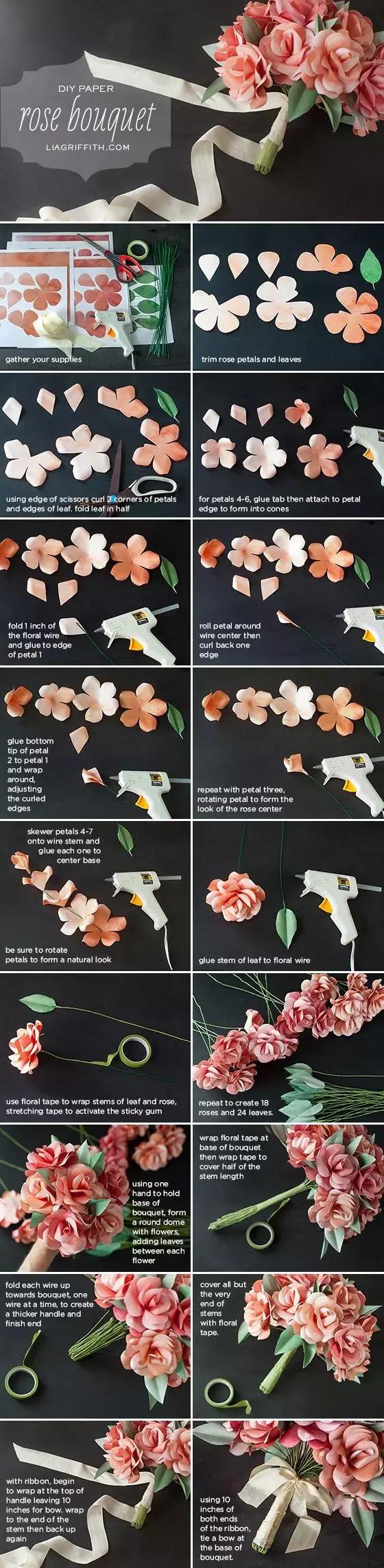 玫瑰花折纸教程简单易学还好看,折纸玫瑰花教程技巧