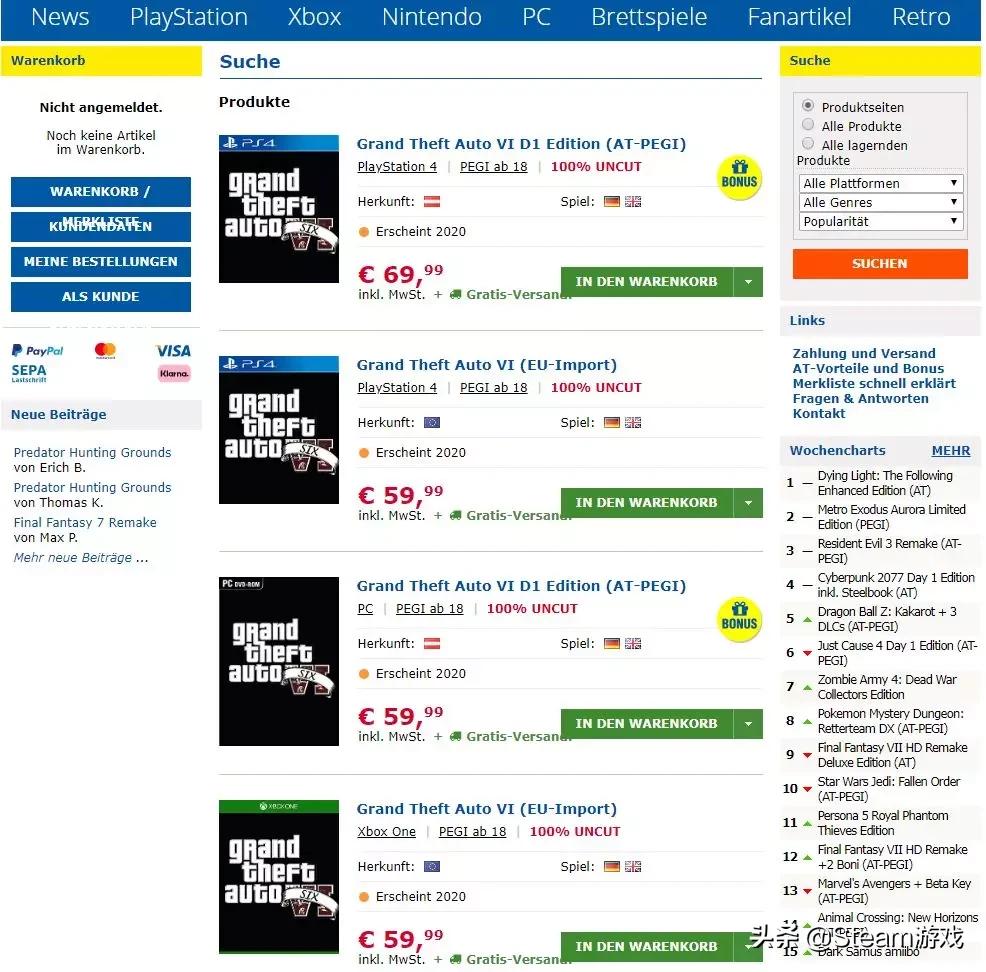 国外游戏零售商上架《GTA6》！临时工还是猪队友？