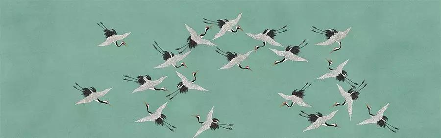 鹤的画法儿童画,飞翔的鹤儿童画