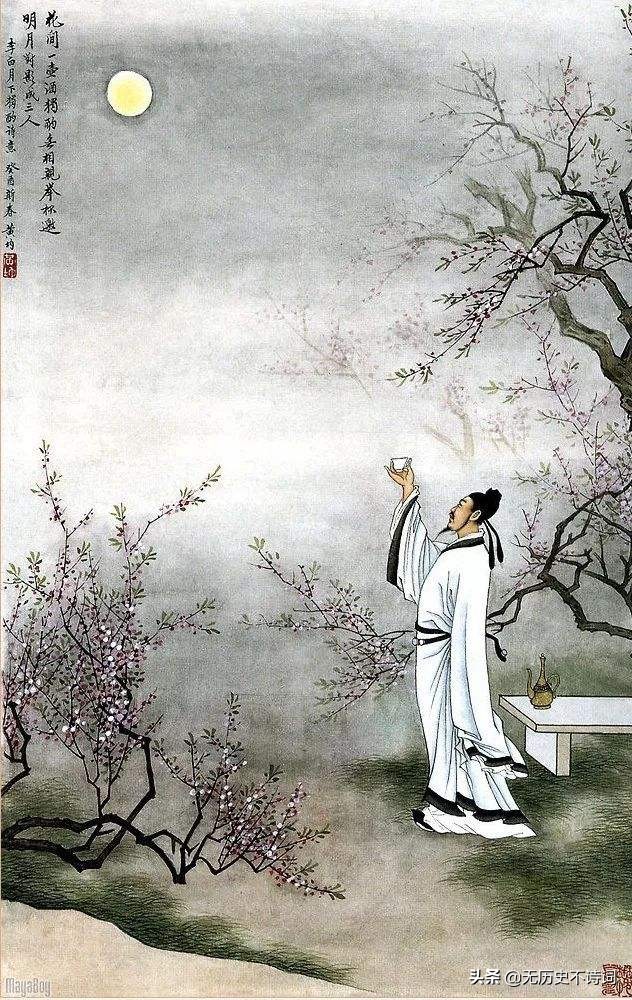 古人举头望明月的样子,古代举头望明月