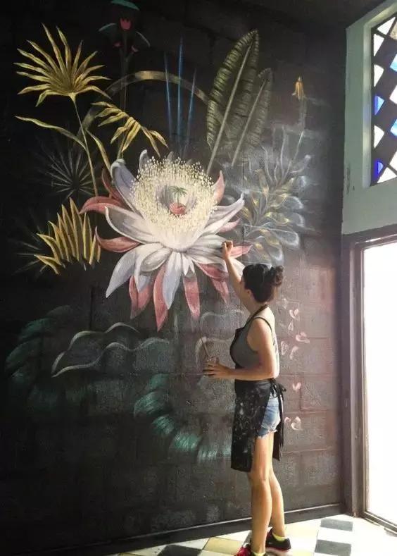 自己在家画墙绘零基础,简单又好看的小墙绘