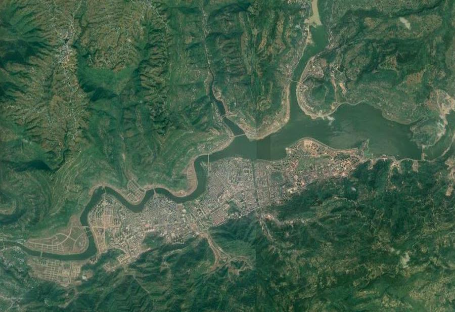 重庆开州区汉丰湖导航,开州卫星地图