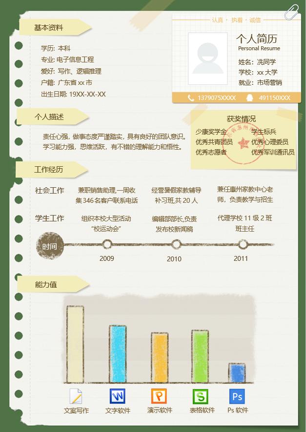 2017精美求职简历模板免费,比较好用的在线简历模板