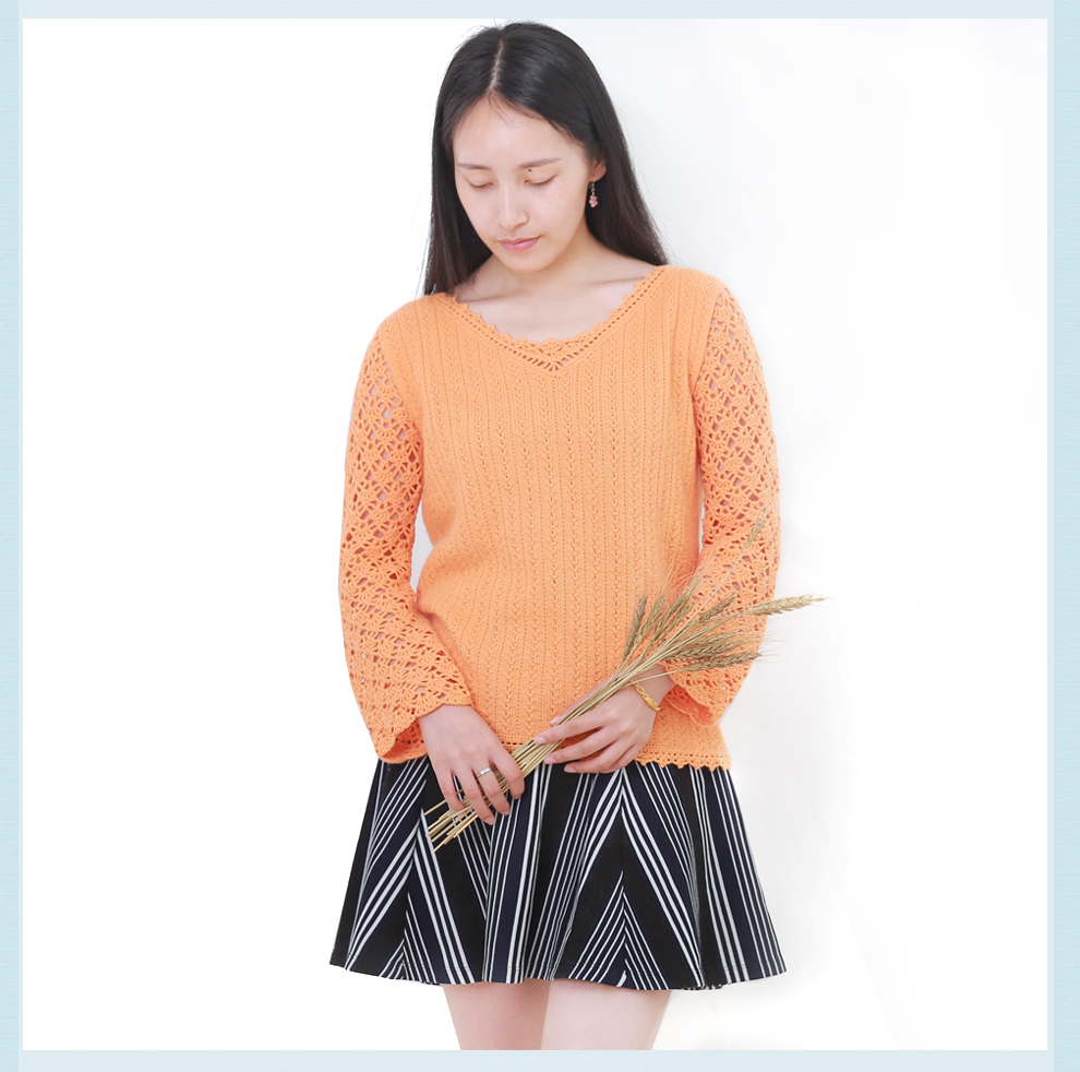 三股羊绒毛衣编织教程,九色鹿编织毛衣教程